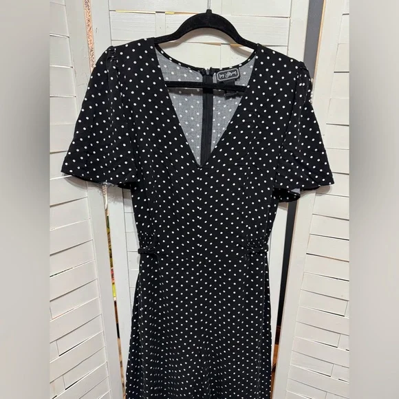 My Street Elegant Black & White Polka Dot Jumpsuit - Picture 2 of 6